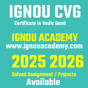 IGNOU CVG SOLVED ASSIGNMENT 2025 2026